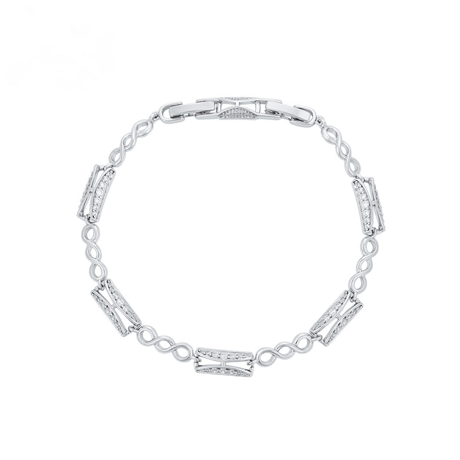 Platinum Curve Bracelet