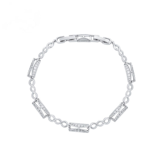 Platinum Curve Bracelet