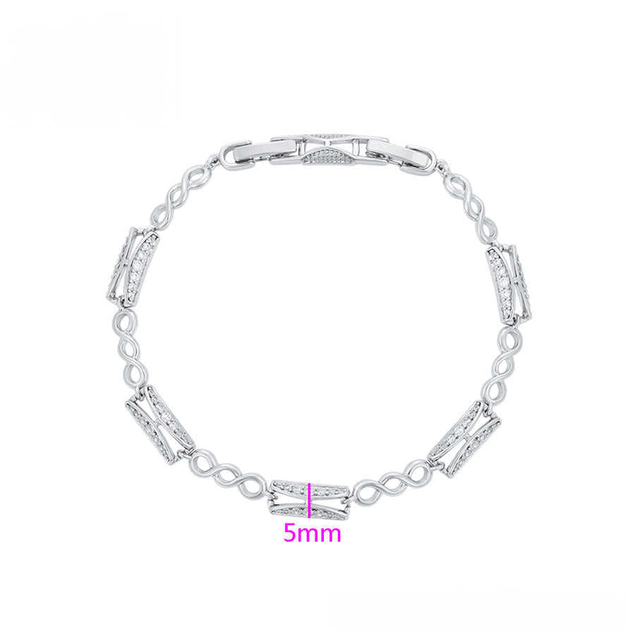 Platinum Curve Bracelet