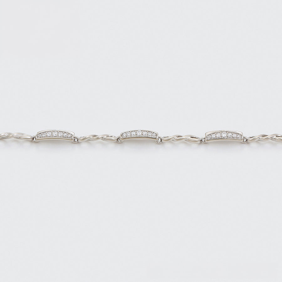 Platinum Curve Bracelet