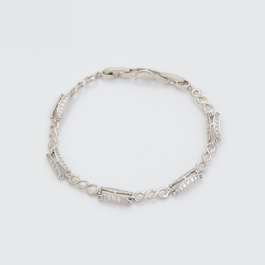 Platinum Curve Bracelet