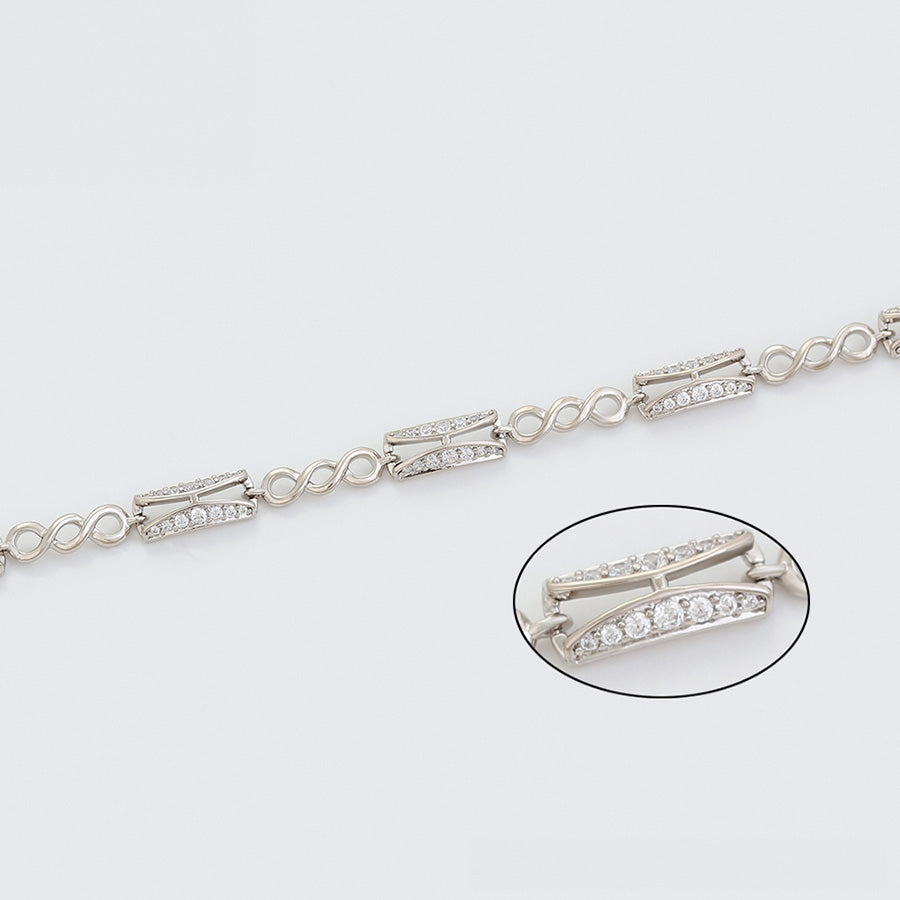 Platinum Curve Bracelet