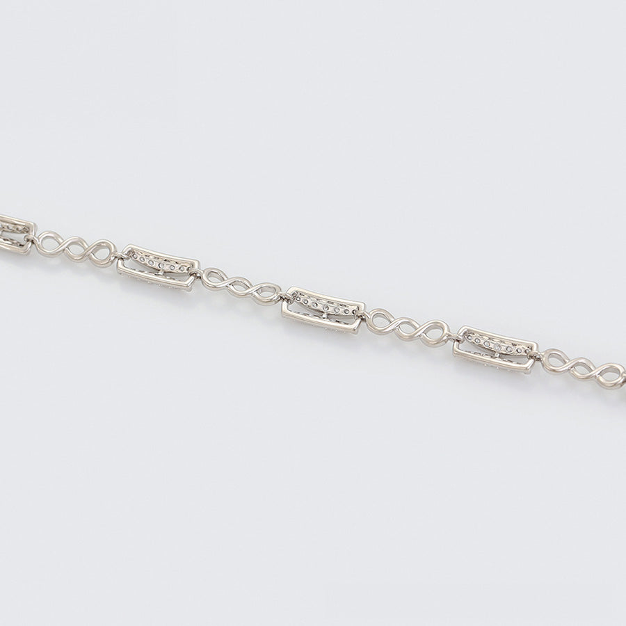 Platinum Curve Bracelet