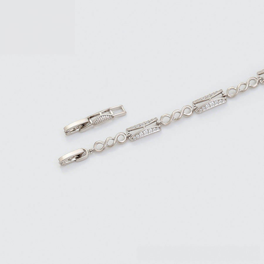 Platinum Curve Bracelet