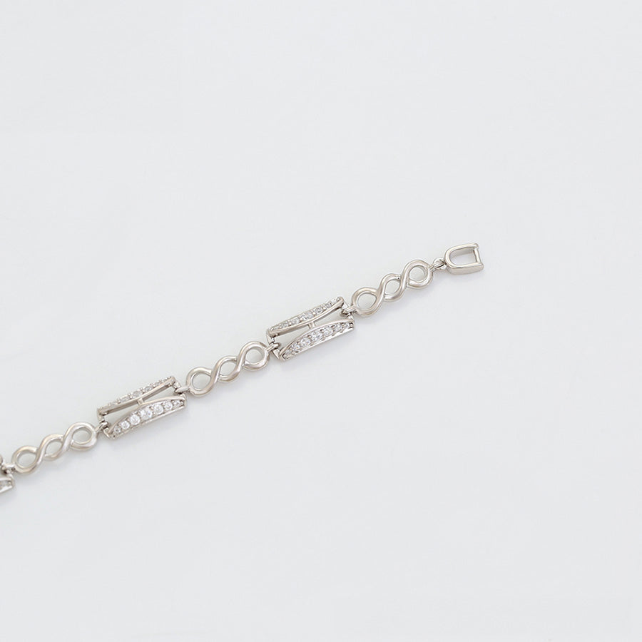 Platinum Curve Bracelet